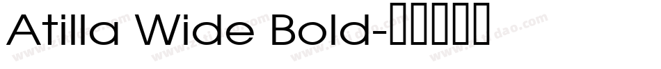 Atilla Wide Bold字体转换